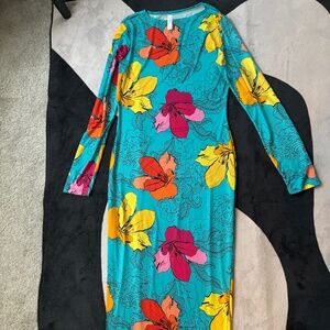 Floral Print Bodycon Dress- Size L